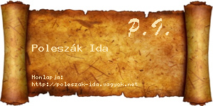 Poleszák Ida névjegykártya