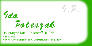 ida poleszak business card